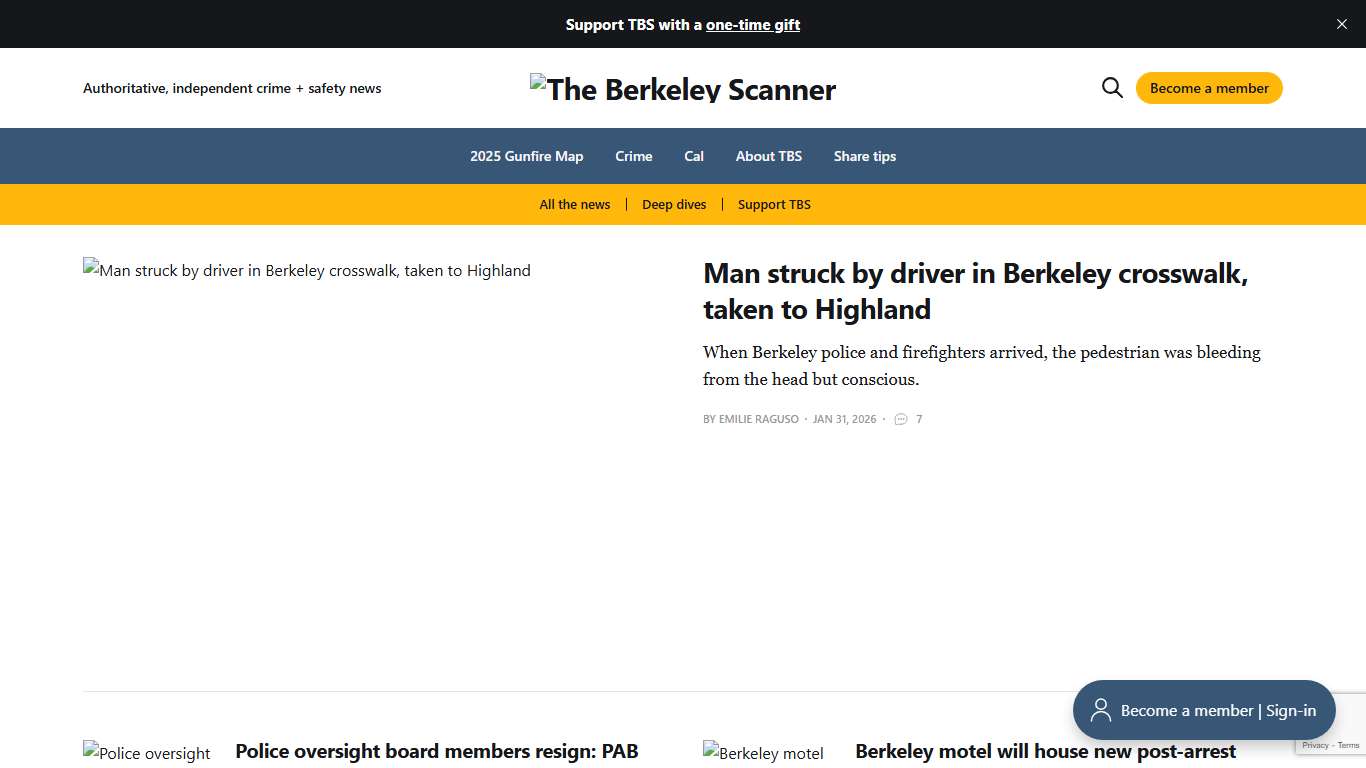 The Berkeley Scanner: Independent daily crime and safety news
