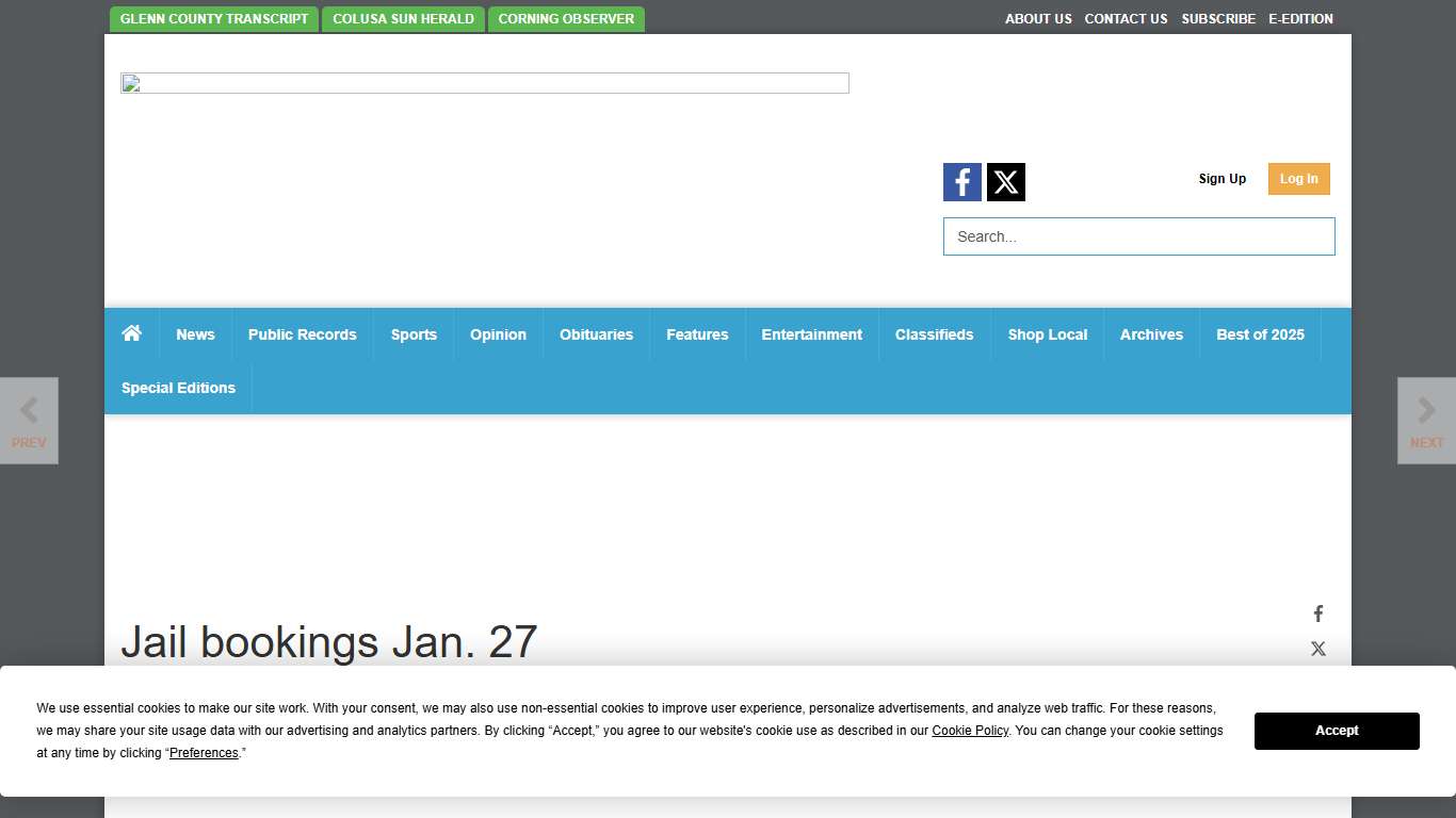 Jail bookings Jan. 27 Police Blotter appeal-democrat.com